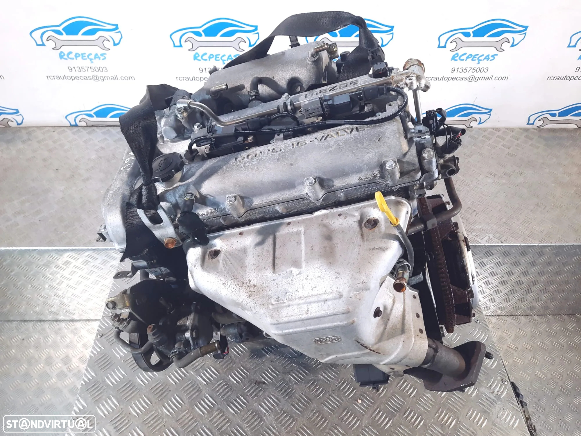 .MOTOR COMPLETO 1.8i 16V 146CV BP6D MAZDA MX5 MX-5 II 2 MK2.5 NB MOTOR ARRANQUE ALTERNADOR BIMASSA COMPRESSOR AR CONDICIONADO BOMBA DIRECAO TURBO INJETORES - 5