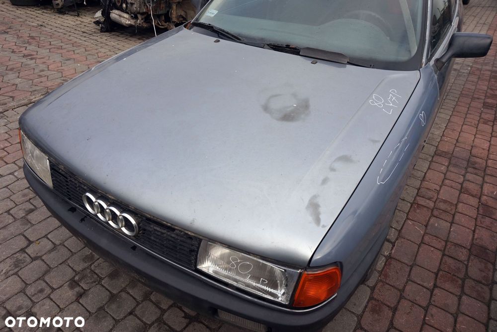 MASKA ZDERZAK BŁOTNIKI LAMPY 80 B3 LY7P  AUDI 1986-1991 SZARY PRZÓD KOMPLETNY - 4