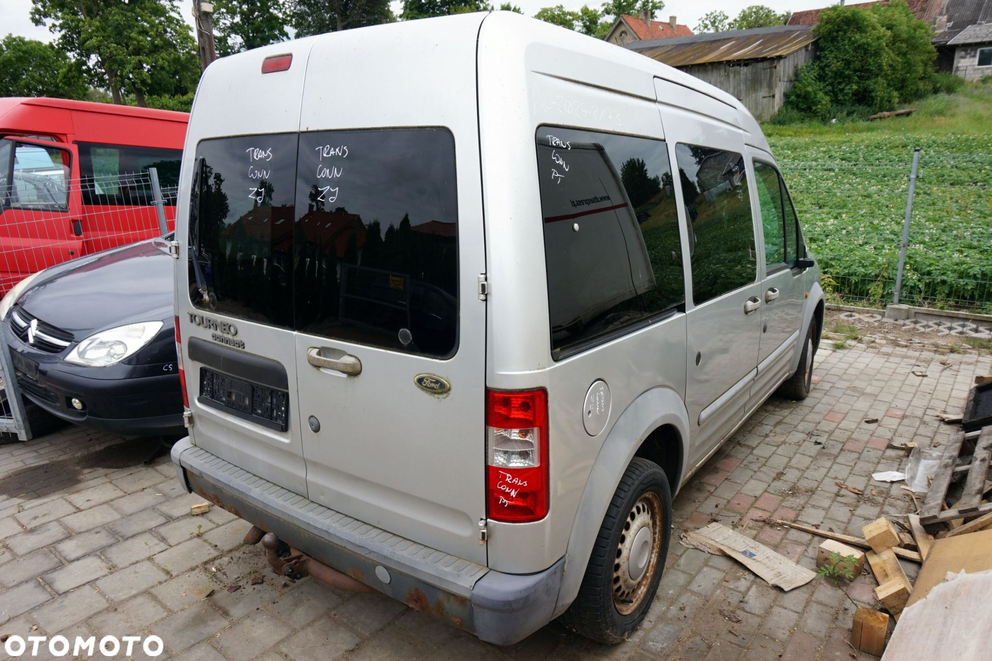 ZDERZAK TYLNY TURNEO TRANSIT CONNECT I MK1 ZJ  SREBRNY MOONDUST FORD 2002-2013 - 3