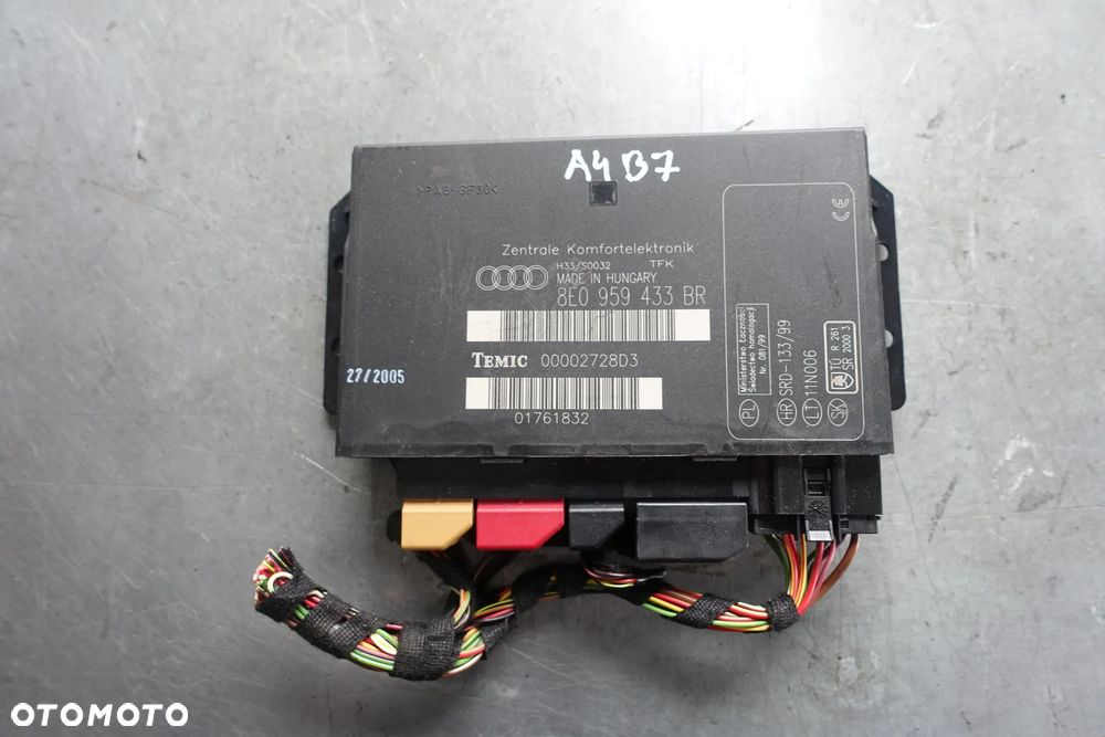 MODUŁ KOMFORTU AUDI A4 B6 B7 8E0959433BR - 1