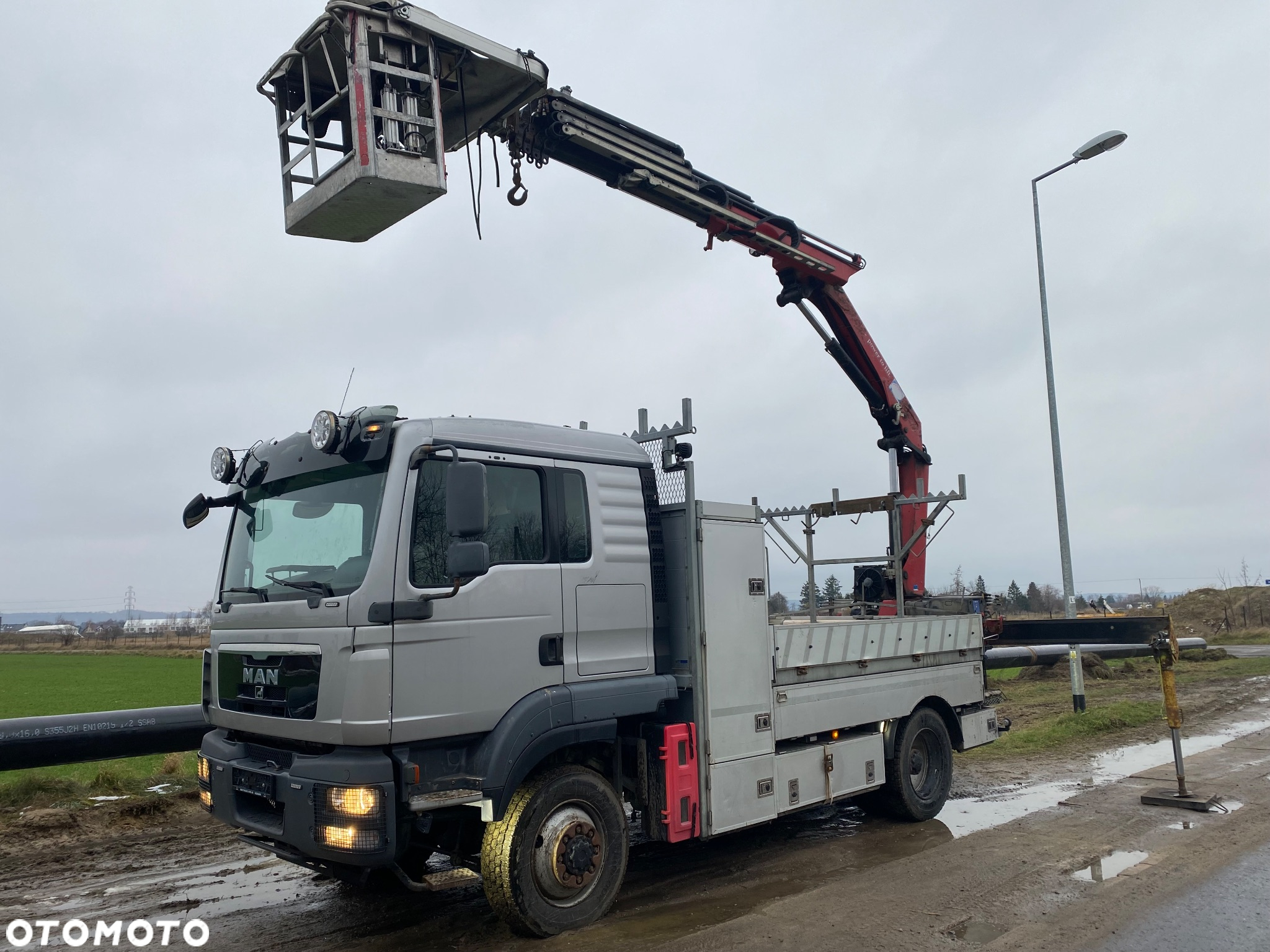 MAN TGM 15.290 4x4 Euro5 Energetyka HMF 1020 wciągarka podest osobowy - 2