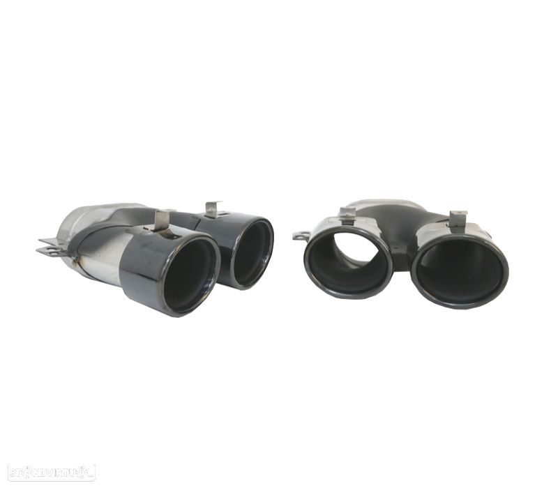 PONTEIRAS DE ESCAPE MERCEDES GLC C253 X253 15-18 LOOK AMG GLC43 PRETAS - 5