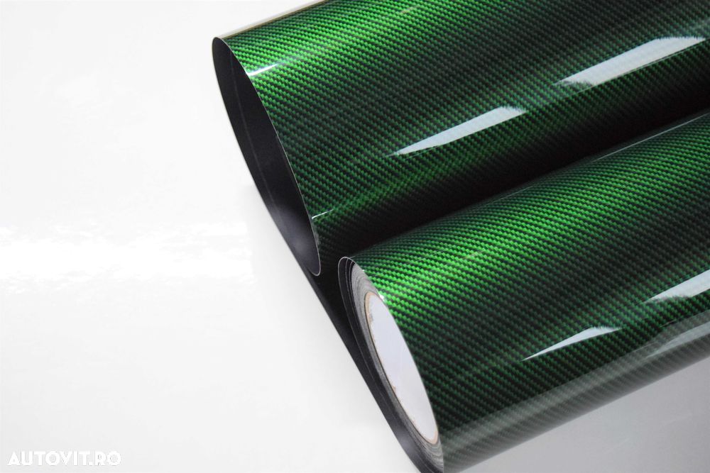 Folie Carbon PREMIUM 9D 1,5m x 1m, negru,rosu,portocaliu,verde,auriu - 3
