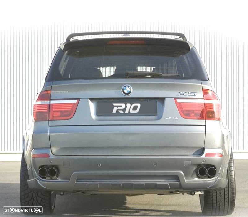 AILERON TRASEIRO BMW X5 E70 06-13 LOOK HAMANN PRETO BRILHANTE - 5