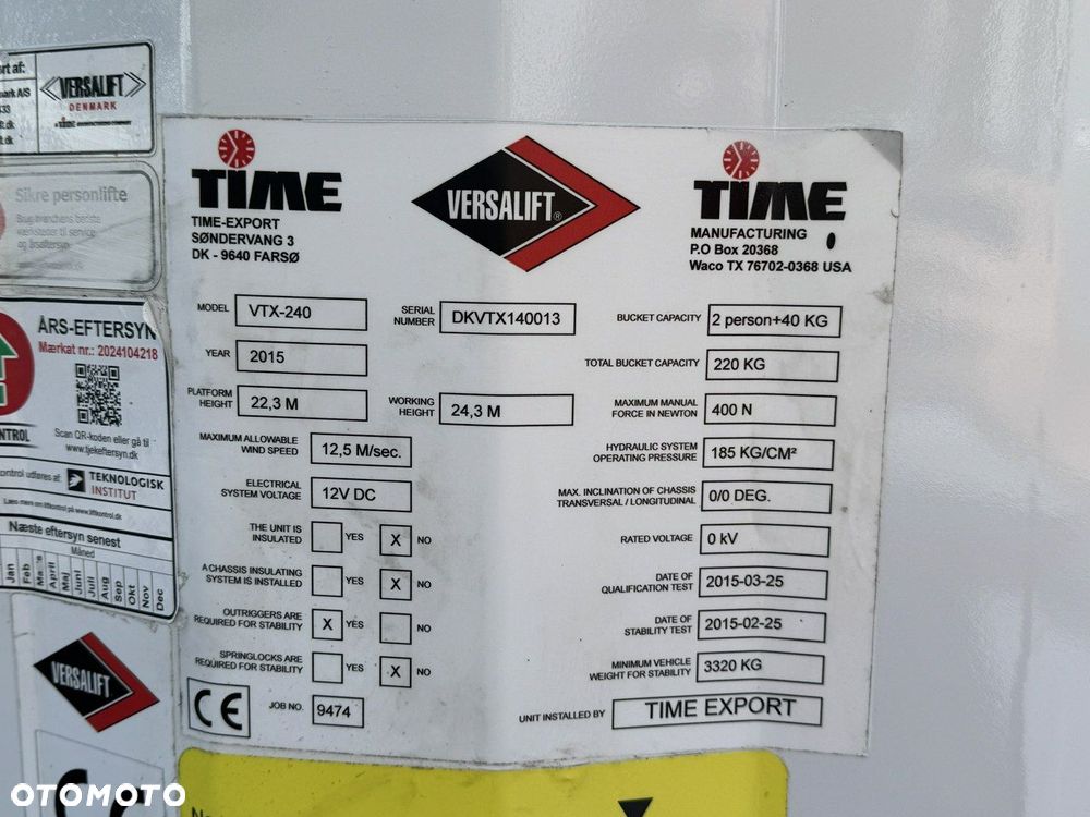 Mercedes-Benz Sprinter Zwyżka Podnośnik Koszowy VERSALIFT VTX-240 UDT - 15