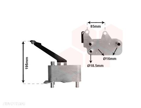 Radiator racire ulei motor, termoflot Land Rover Freelander, 11.2000-10.2006, motor 2.0 Td4, 80/82 kw, diesel, 2.5 V6, 130 kw, benzina, cv automata, 74x167x81 mm, racitor transmisie, din aluminiu - 1