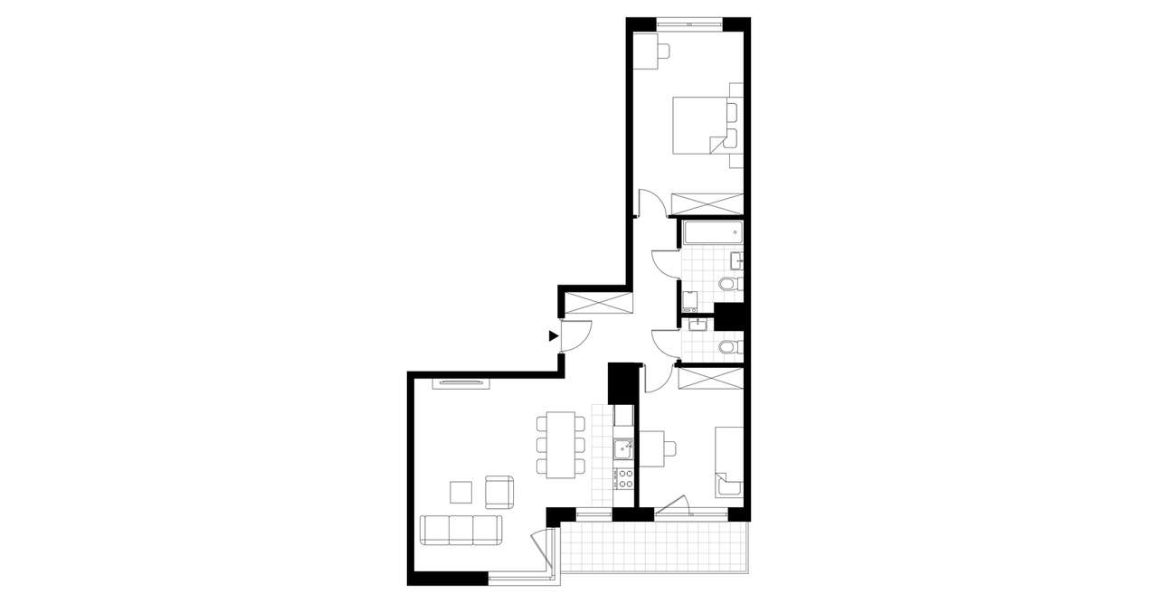 3-pokojowe mieszkanie 72m2 + loggia Bezpośrednio - Pełny obrazek: 4/24