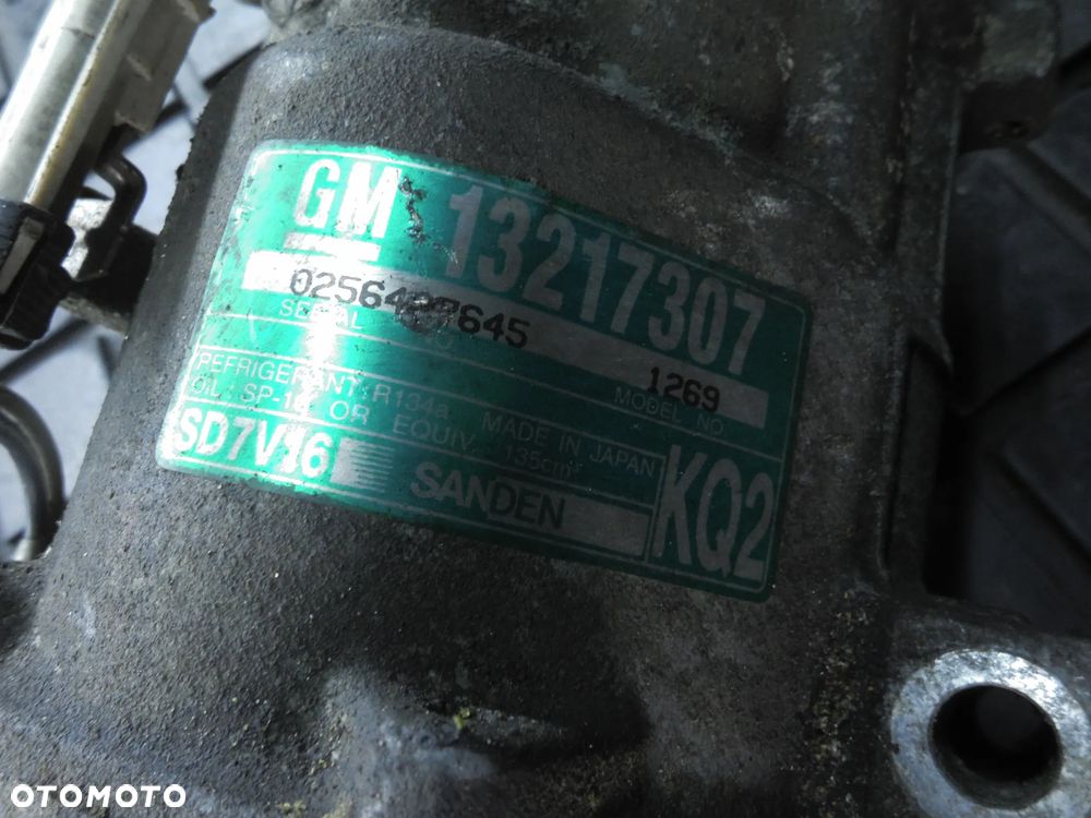 OPEL VECTRA C SIGNUM 1.8 KOMPRESOR SPRĘŻARKA KLIMATYZACJI 13217307 SANDEN ORYGINAŁ - 2