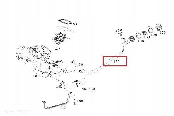 Rura Wlew Paliwa Mercedes CLA A2464701620 - 10