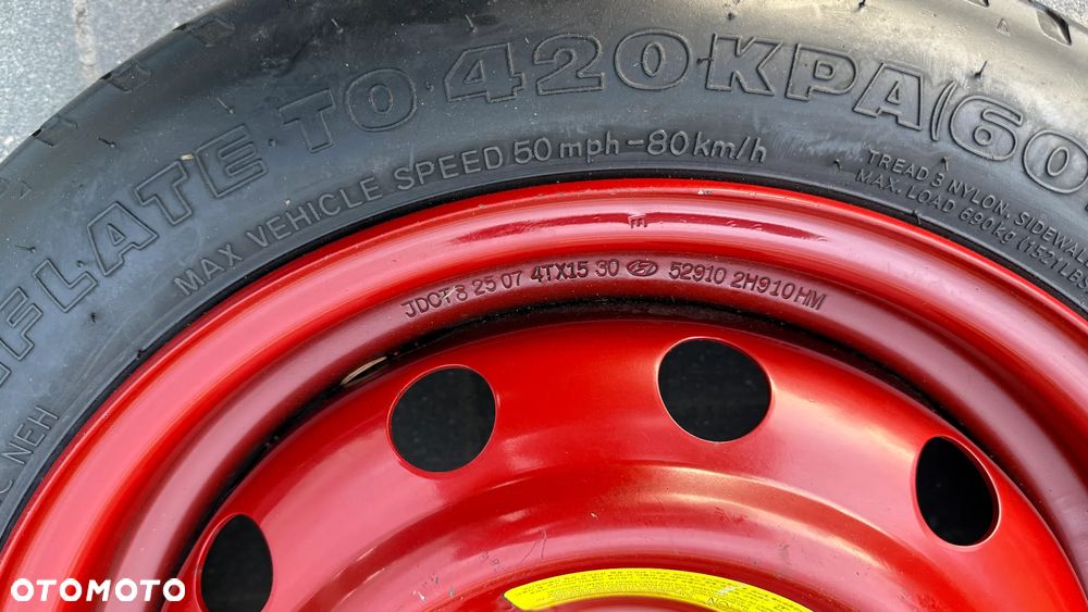 Dojazdówka r15 5x114.3 koło dojazdowe Hyundai KIa Nissan 125/70 - 5