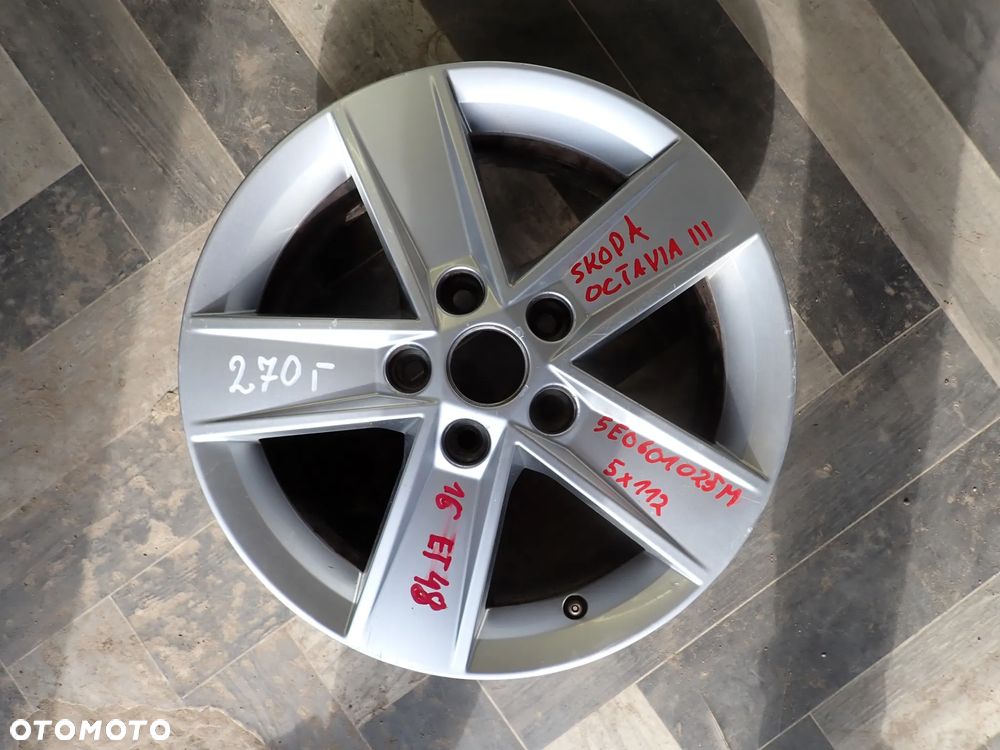 SKODA OCTAVIA III FELGA 16' 5X112 ET48 5E0601025M - 1