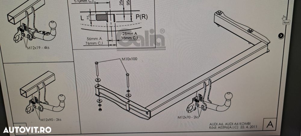 Carlig remorcare Audi A6 C6 diverse variante - 5