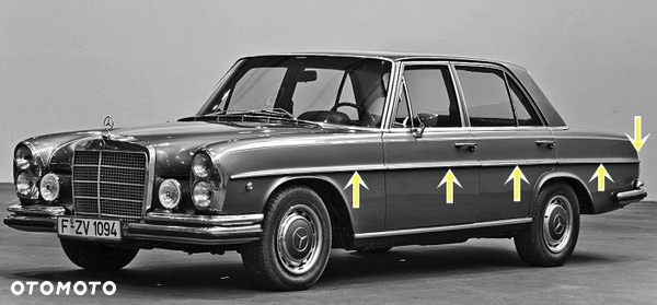 NOWE LISTWY MERCEDES W108 108 - LISTWA CHROM