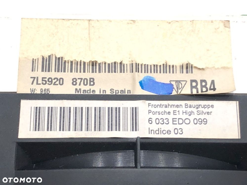 LICZNIK  PORSCHE CAYENNE (9PA) 2002 - 2010 S 4.5 250 kW [340 KM] benzyna 2002 - 2007 7L5920870B - 4