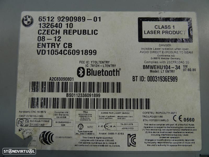 Kit Display / Ecrâ BMW Serie 1 / 2 / 3 - 9290989 / A2C83090801 / 9262752 / 9261704 - 9