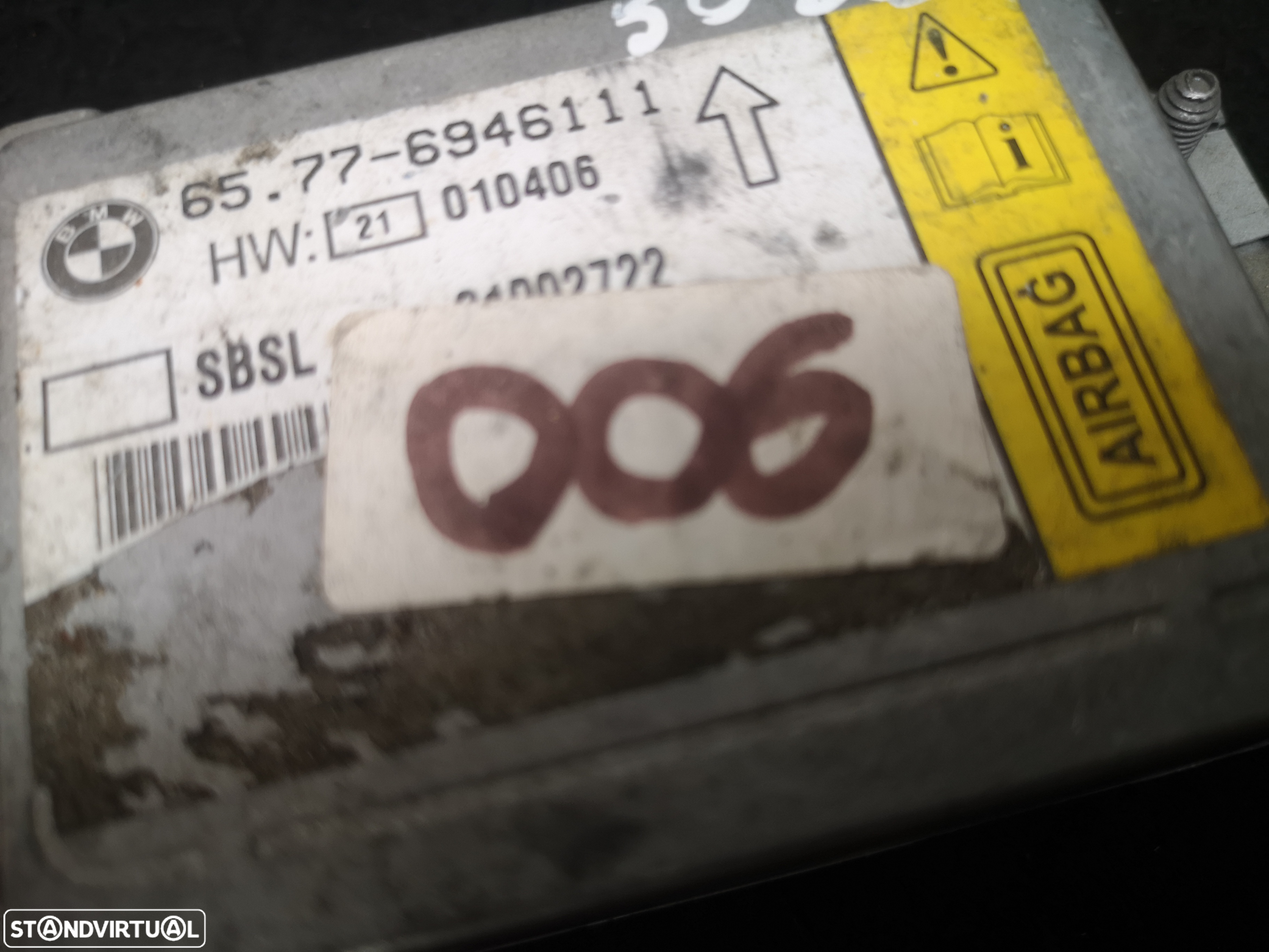 Centralina de airbag bmw7 e65 e66 2002+ (2 no estoque) - 3