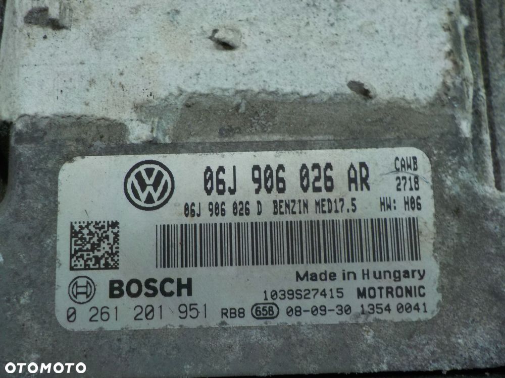 VW SCIROCCO 2.0 TSI 09r 3D sterownik komputer silnika 06J-906-026-AR - 3