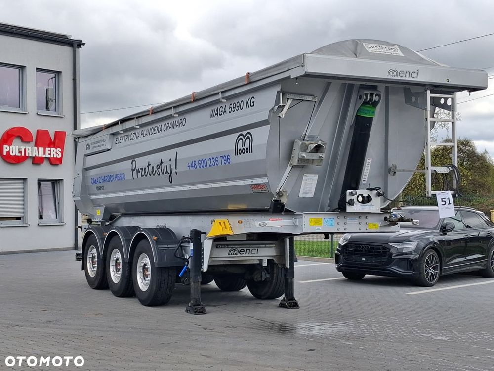 Menci Stalowa wywrotka 27m3, Elektryczny dach, Hardox - 2