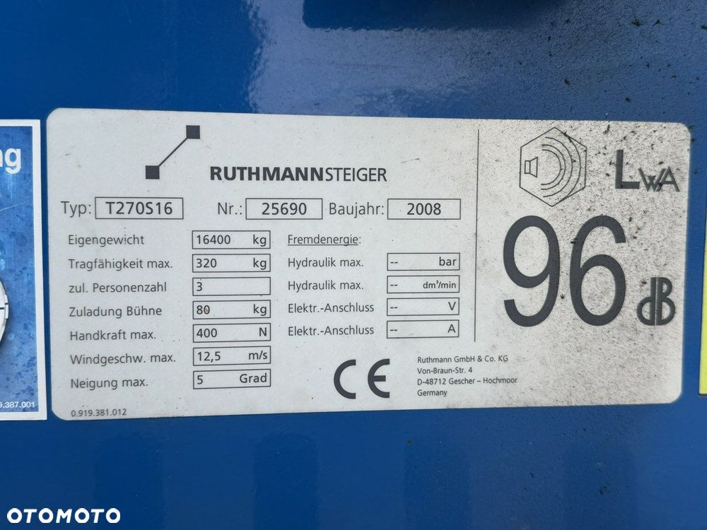 Mercedes-Benz AXOR 1829 4x4 Zwyżka RUTHMANN STEIGER T270S16 Podnośnik Koszowy - 22