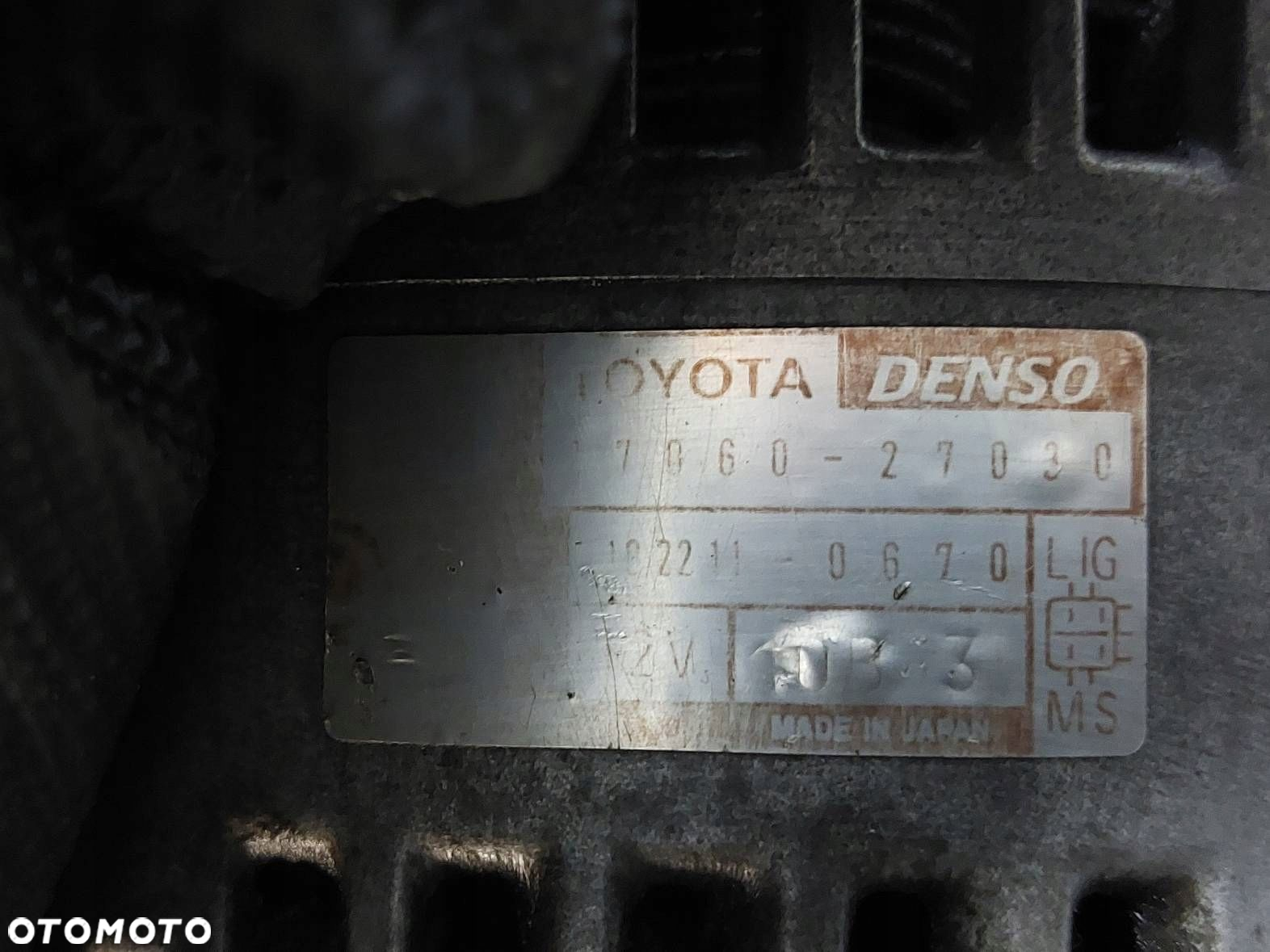 ALTERNATOR TOYOTA COROLLA E11 LIFT 2.0 D4D 27060-27030 - 4
