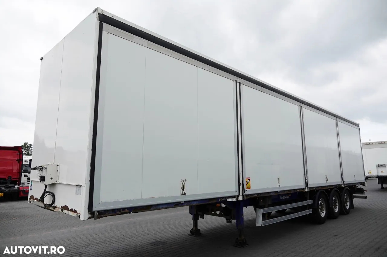 LeciTrailer CONTAINER / LADĂ / LATERALE DESCHISE / PLATĂ PUTERNICĂ PENTRU BALINĂ DE PODEA - 4