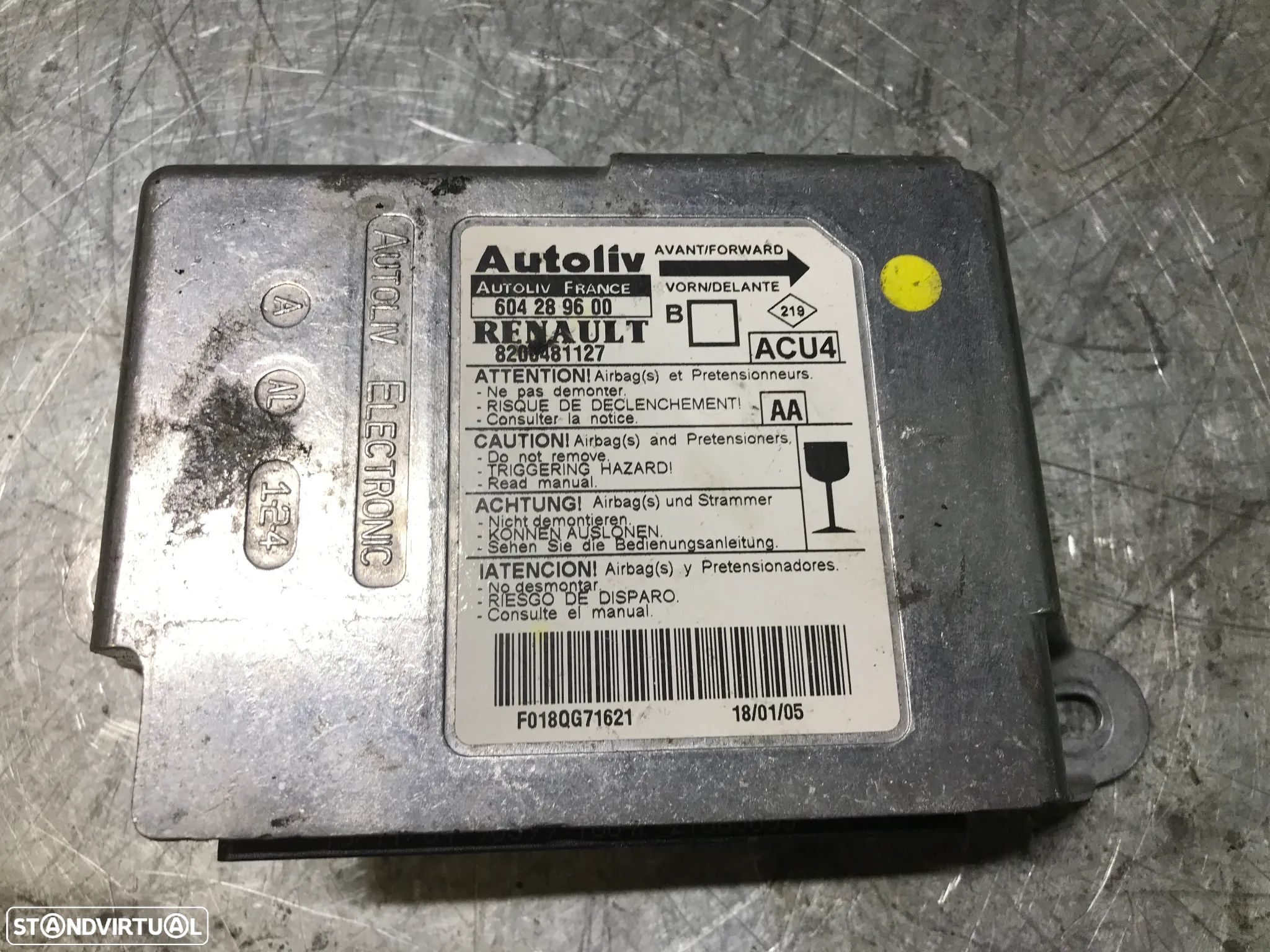 CENTRALINA DO AIRBAG RENAULT MEGANE II - REF. 604289600 8200481127 - 1