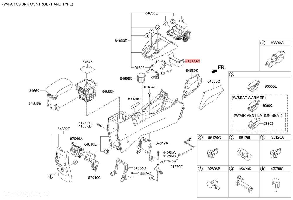 RAMKA OSŁONA ZMIANY BIEGÓW GNIAZDO USB AUX KIA CARENS IV 84633-A4000 - 2