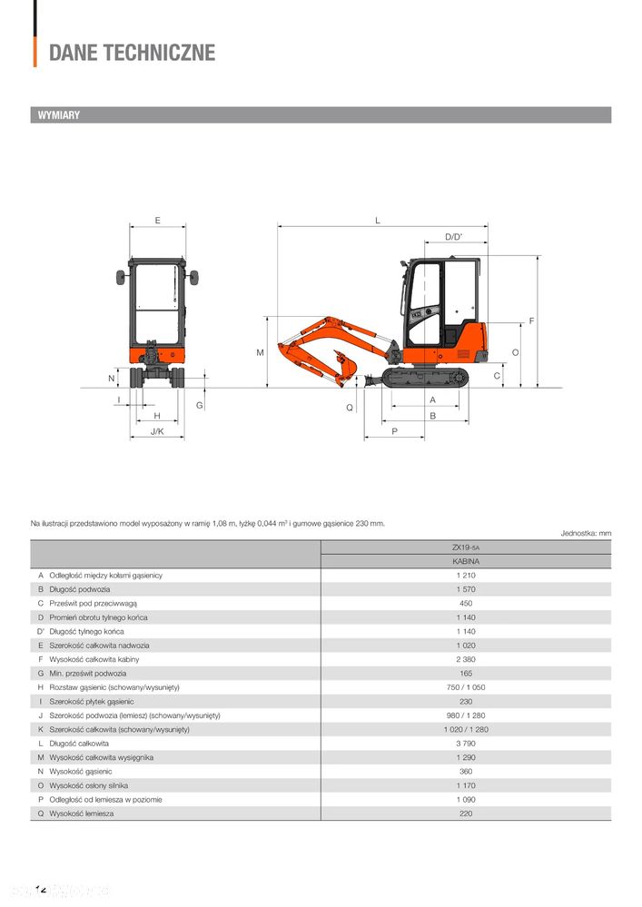 Hitachi ZX19-5A minikoparka 2022r. gąsienicowa - 14
