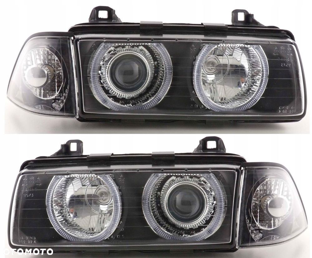 Reflektory Lampy kierunkowskazy kpl Czarne Balck Bmw 3 e36 Coupe Cabrio 90- - 1