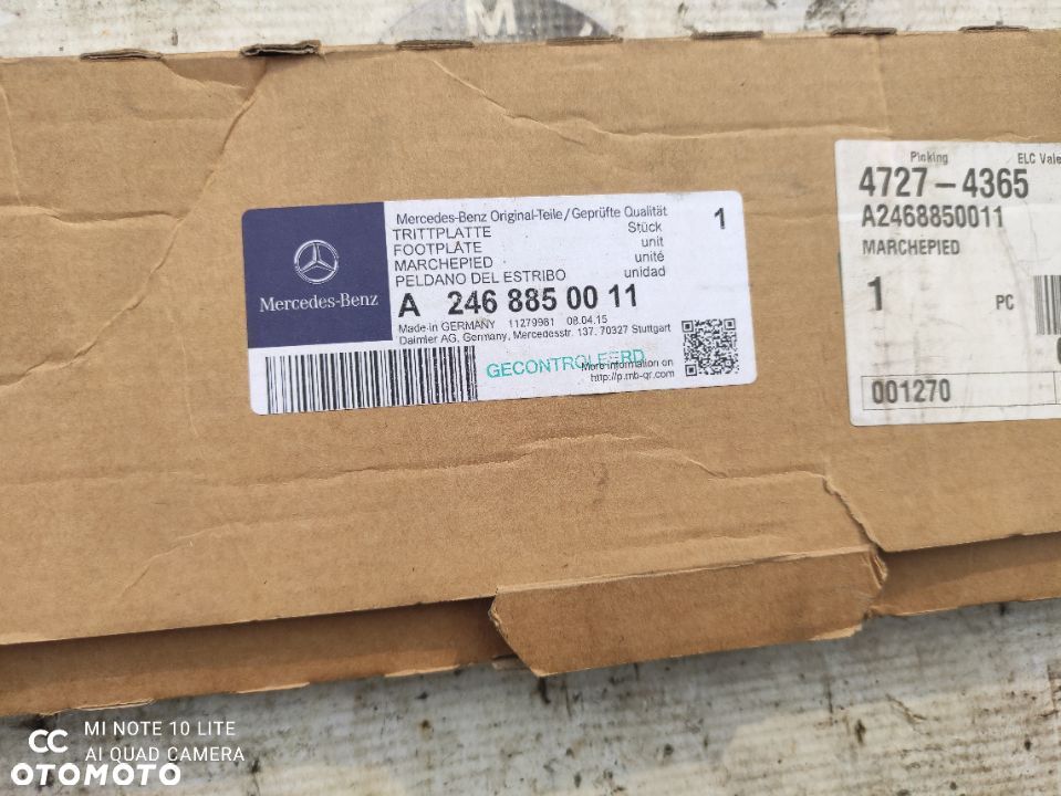 Mercedes B-Klasa W246 Lista Chromowana zderzaka tylnego tył A2468850011 - 6