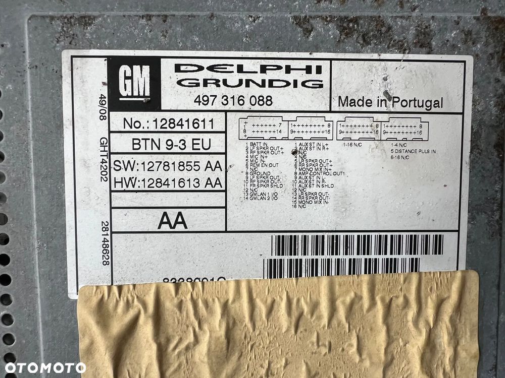 RADIO NAWIGACJA NAVI GPS MONITOR WYŚWIETLACZ SAAB 93 12841611 - 3