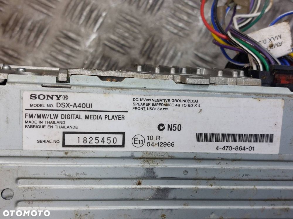 RADIO ODTWARZACZ SAMOCHODOWY 1 DIN SONY DSX-A40UI USB AUX - 7