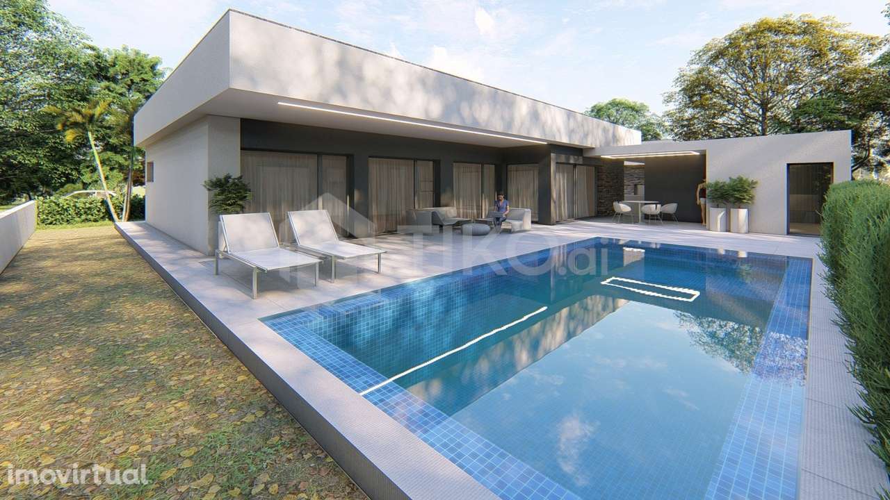Moradia Térrea T4 Contemporânea na Qta. do Anjo com Piscina e Garagem - Grande imagem: 2/3