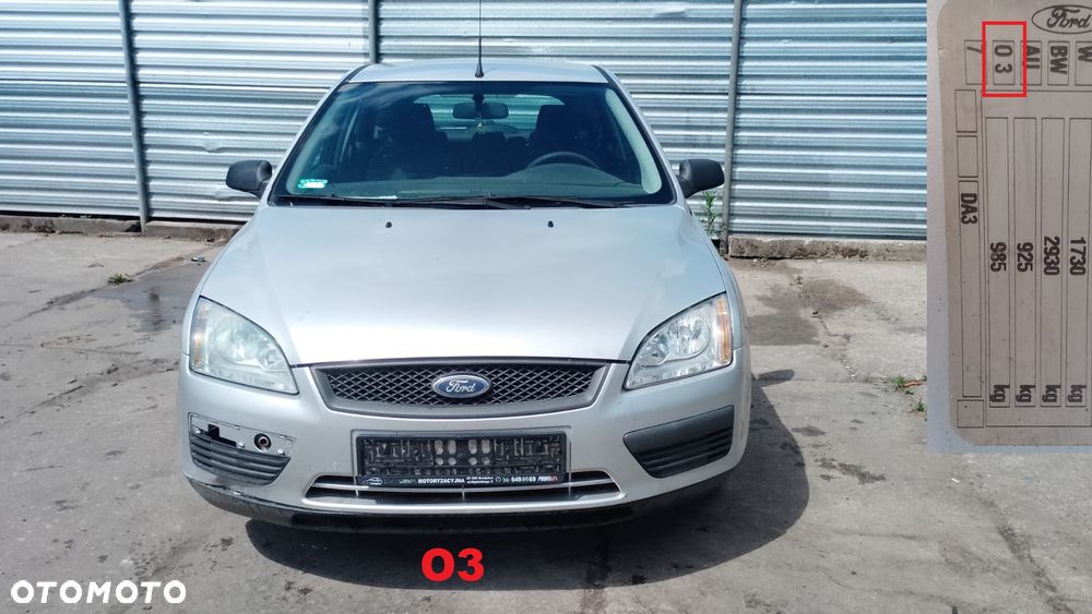 Tylko Części Ford Focus II MK2 1.6 16v HWDA 74kW 100KM 5d hb 04r–07r lakier O3 03 - 1