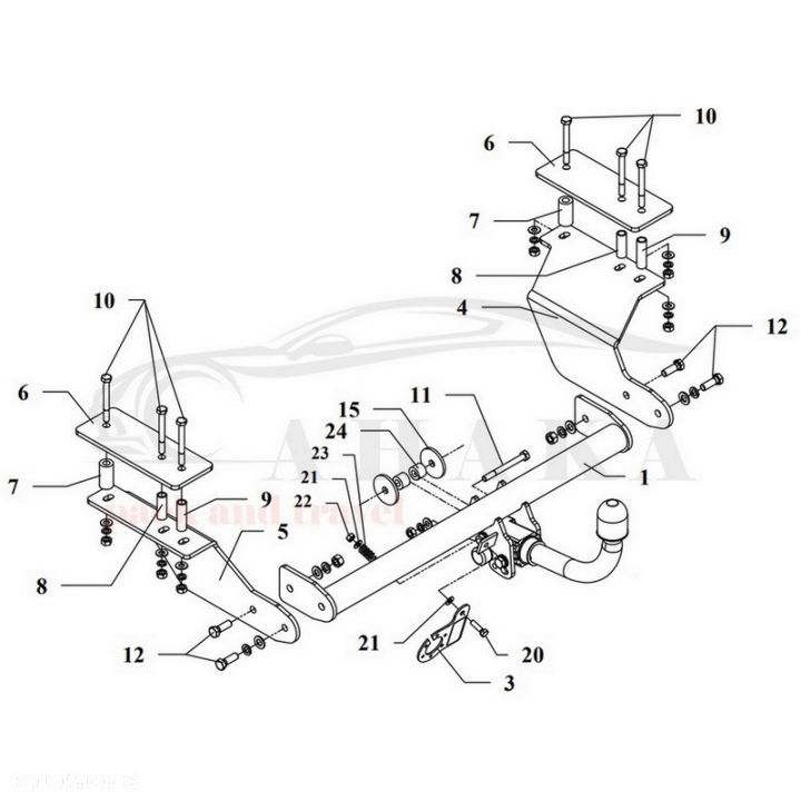 Hak Holowniczy Automat Do Kia Rio I Hatchback 2000-2005 - 2
