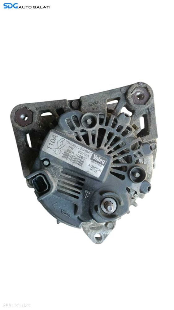 Alternator 110A 14V Valeo Renault Megane 2 1.6 K4M 2002 - 2008 Cod 8200100907 [M8287] - 2