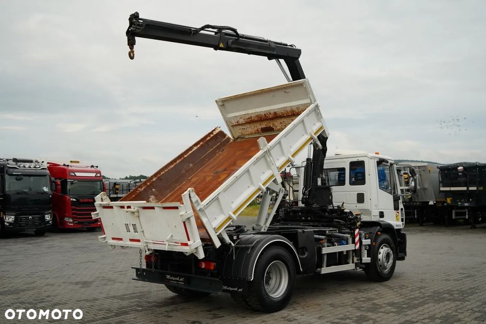Iveco EUROCARGO 190EL32  / Wywrotka + HDS / HYDROBURTA / BORDMATIC / 3 STRONNY KIPPER - 3.5 M / EURO 6 - 3
