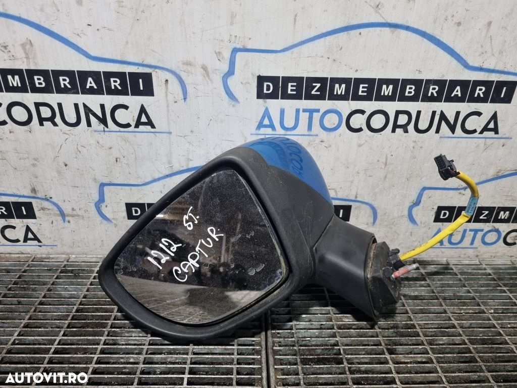 Oglinda stanga Renault Captur 2013 - 2017 4 Usi ALBASTRU (1212) Fara rabatare - 2