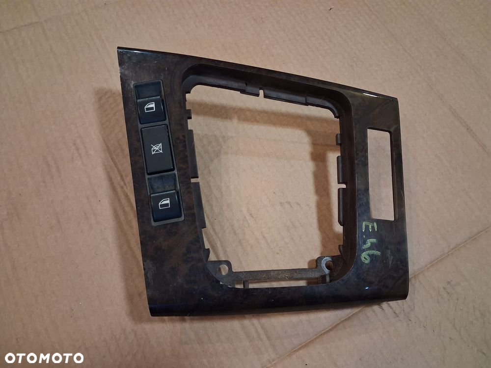 Panel dekor przełacznik szyby drewno BMW 3 E46  8209456 OE - 1