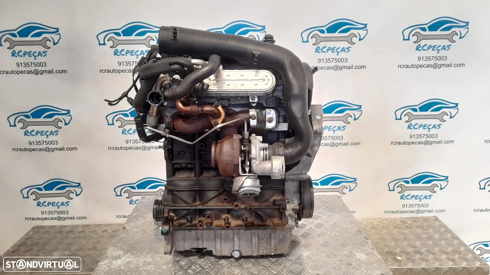 MOTOR COMPLETO 2.0 TDI 16V 140CV BKD SKODA OCTAVIA VW VOLKSWAGEN GOLF TOURAN JETTA SEAT LEON TOLEDO ALTEA AUDI A3 8P MOTOR ARRANQUE ALTERNADOR BIMASSA COMPRESSOR EMBRAIAGEM BOMBA DIRECAO INJETORES - 8