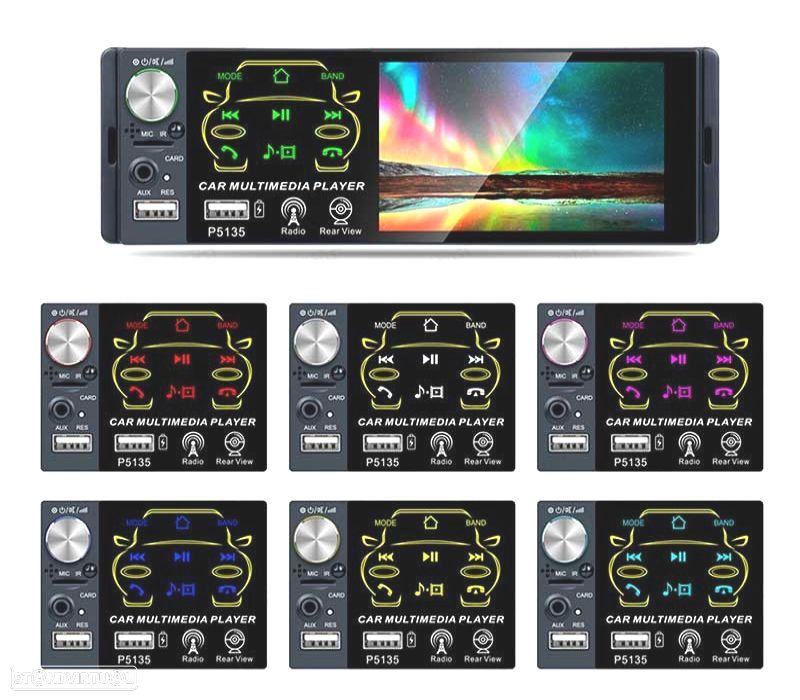 AUTORRÁDIO UNIVERSAL 1 DIN ECRA TACTIL DE 4.1" - 5