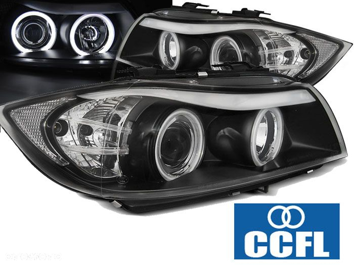 Lampy Reflektory Do BMW E90/E91 OD 2005 DO 2008 Roku BIAŁE RINGI CCFL - 6