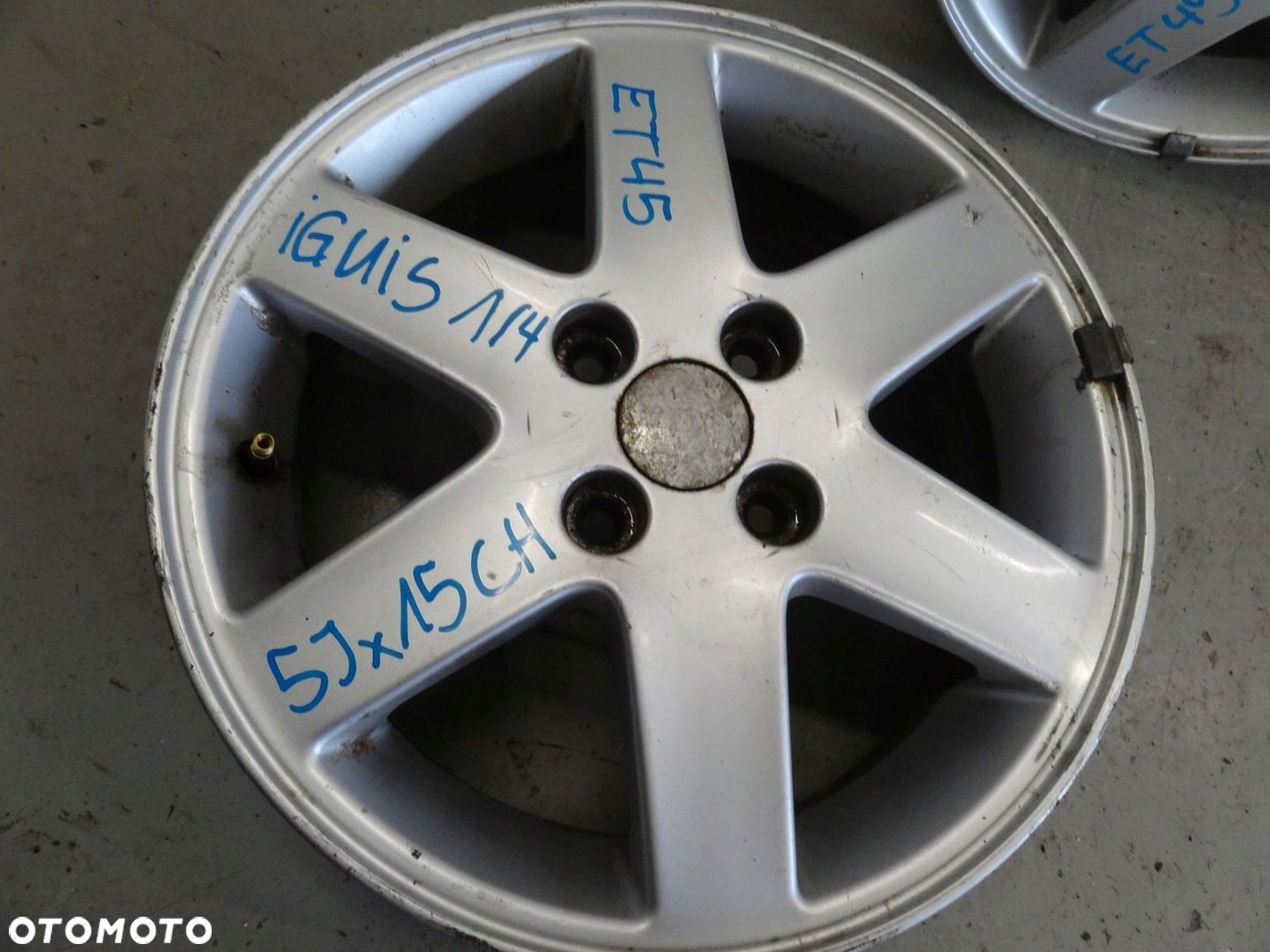 SUZUKI IGNIS FELGI ALUMINIOWE 5Jx15CH ET45 ROZSTAW ŚRUB 4x100 43210-86670 - 2