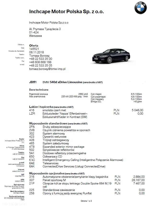 BMW Seria 5 540d xDrive M Sport sport - 13