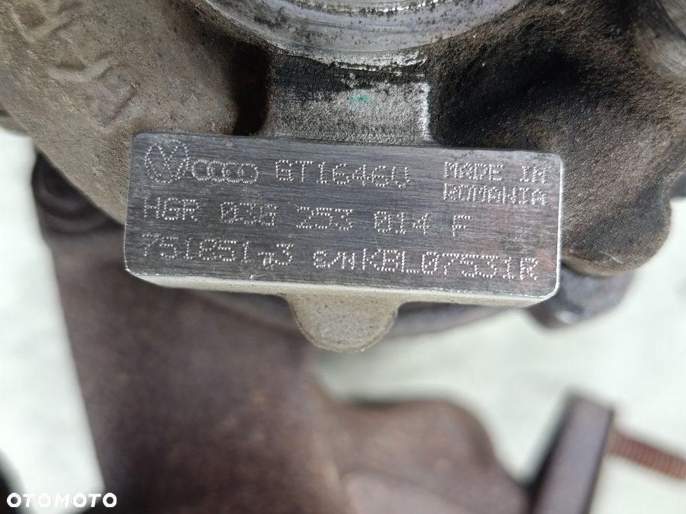 TURBINA Z KOLEKTOREM VW PASSAT B6 038253014F GT1646V  GARRETT 1.9 TDI - 1