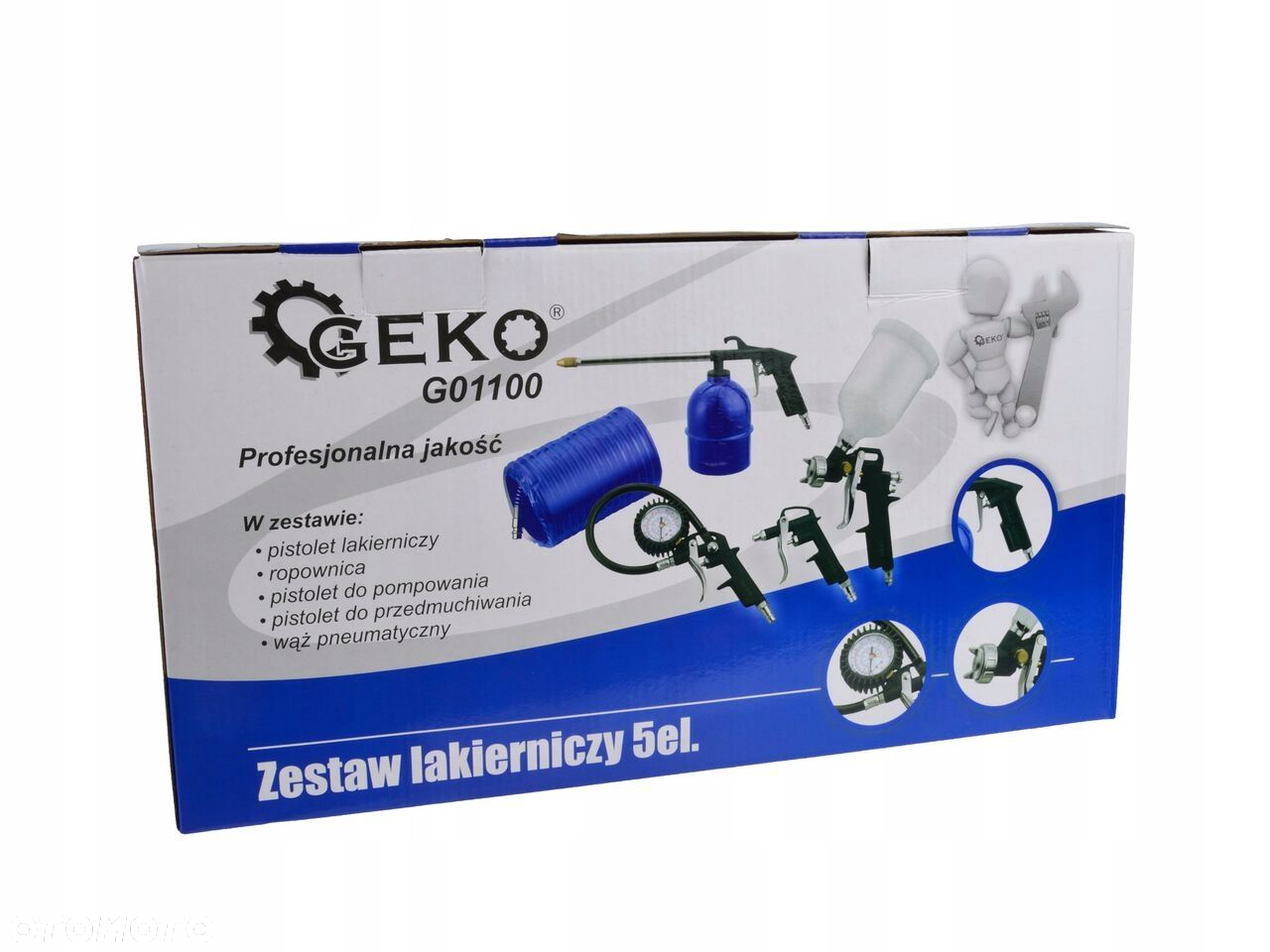 ZESTAW KOMPLET ZESTAW LAKIERNICZY DO MALOWANIA PISTOLET SPRĘŻARKA G01100 - 11