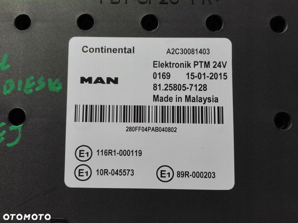 STEROWNIK KOMPUTER MAN TGL TGX PTM 81.25805-7128 - 2