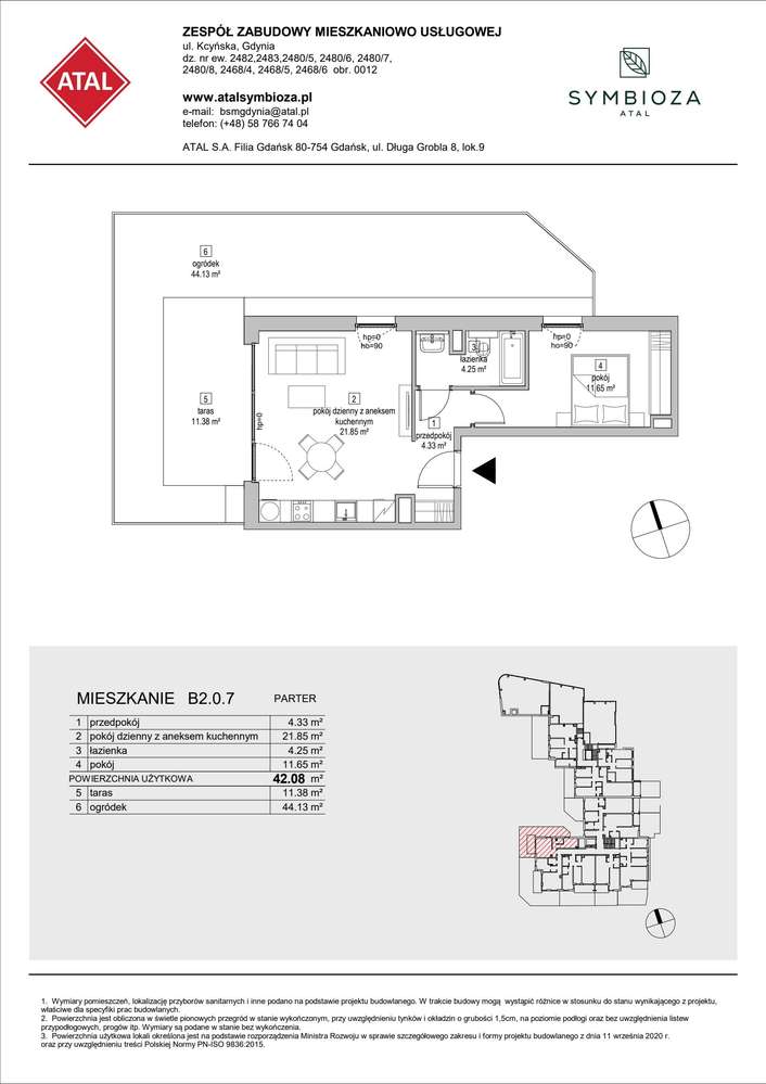 2-pokojowe mieszkanie 41m2 + ogródek Bezpośrednio - Pełny obrazek: 2/24