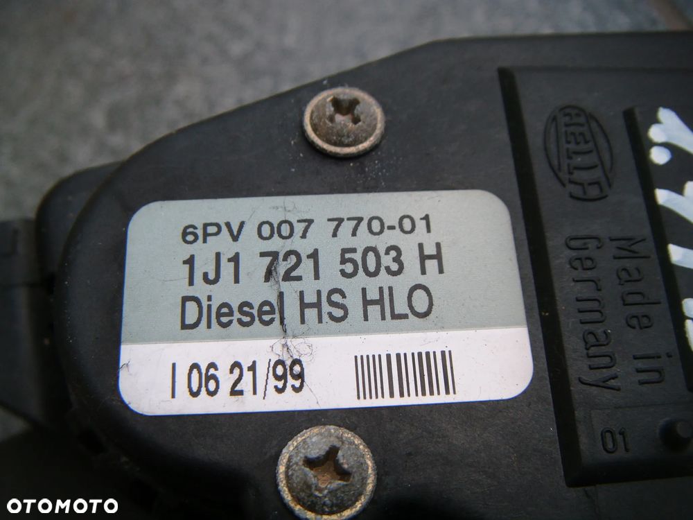 vw  golf 4 1.9 tdi pedał- potencjometr gazu 1j1721503h - 2
