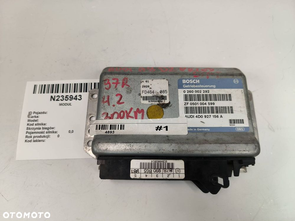 MODUŁ AUDI A8 D2 4D0927156A - 1